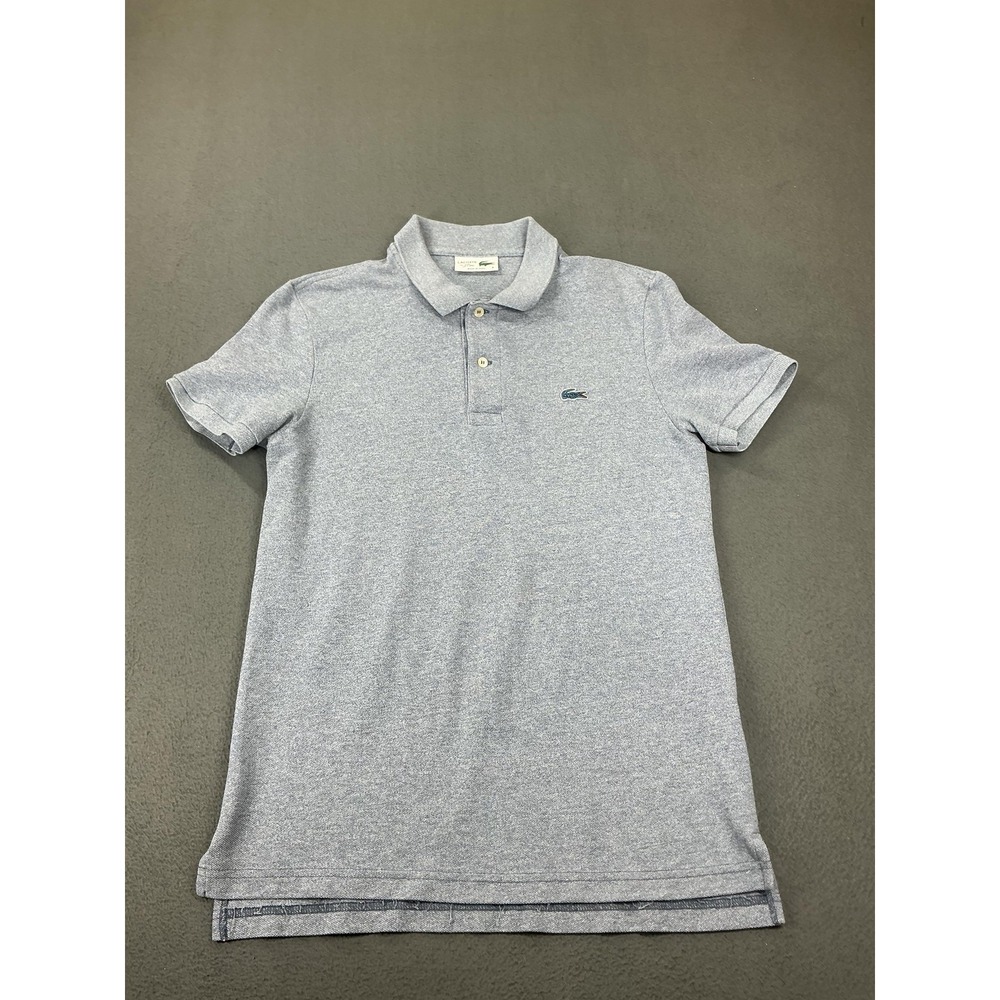 Lacoste Polo Womens 4 Blue Slim Basic Short Sleeve Collared Peru Breathable Knit